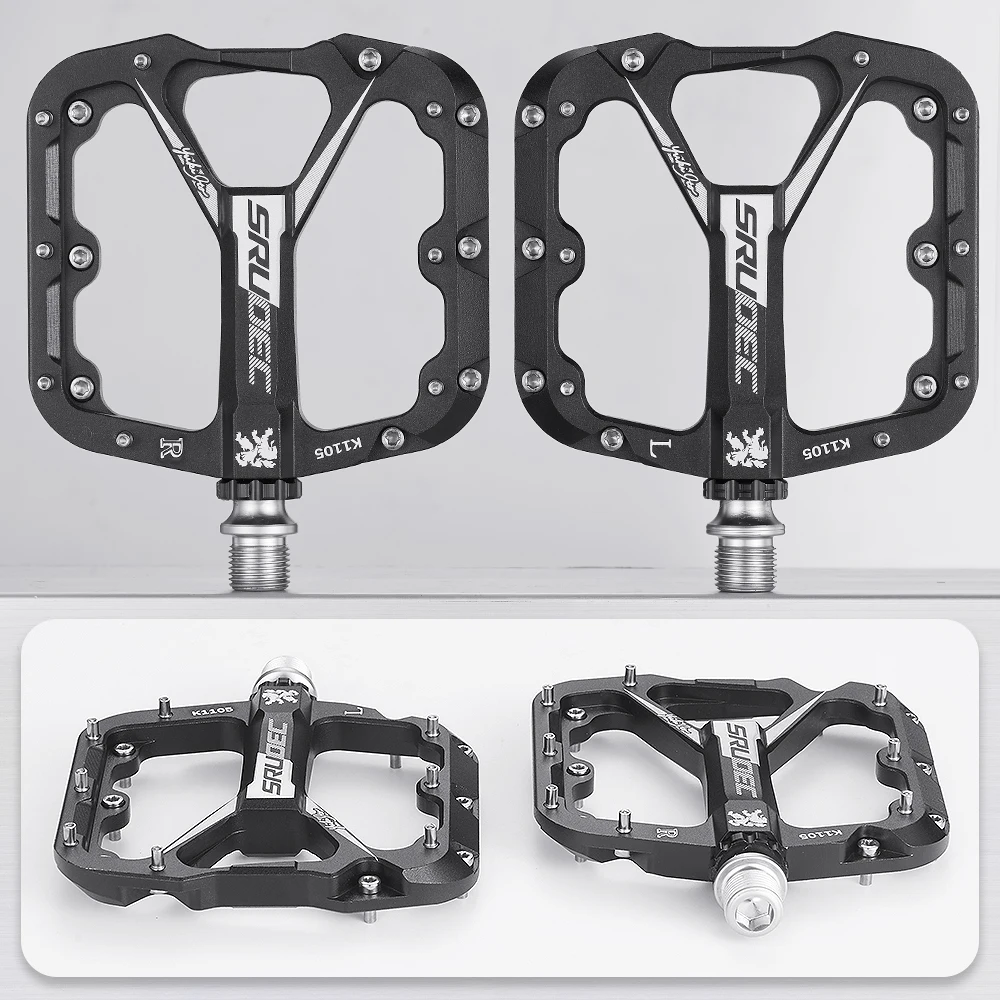 KRSEC 3-Lager-Fahrradpedale, CNC, ultraleicht, BMX, MTB, Rennrad, Pedale, rutschfeste Aluminiumlegierung, Fahrradteile – Detail 7