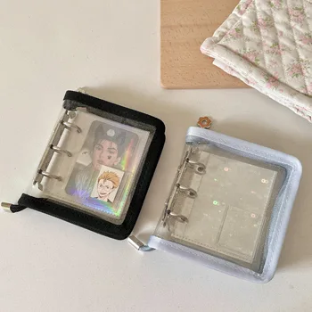 Minkys kawaii 3 טבעת רוכסן טבעת 1/2/3 אינץ 'kpotocrs סט אליל כרטיסי צילום אלבום אוסף ספר