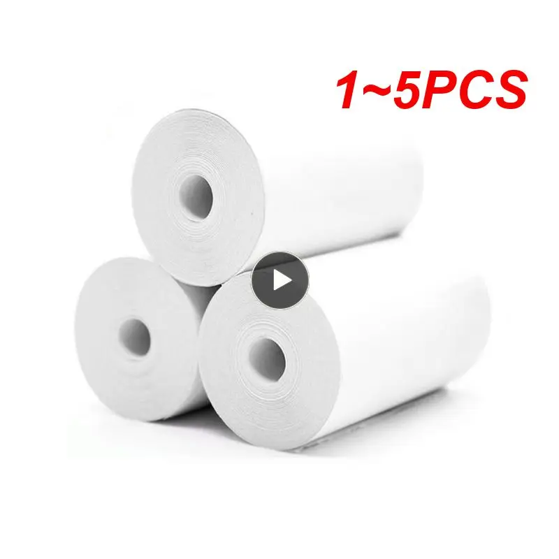 1~5PCS Roll Paper Sheets Thermal Paper Print Paper 55x30mm Thermal Printer White Paper High Quality Color Copy Paper Office