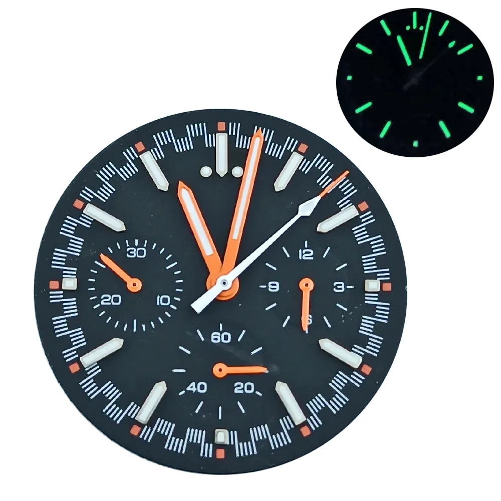 Cadran de montre Krasnoman VK63 avec logo personnalisé, accessoires de montre, cadran lumineux C3, ajustement du mouvement VK63, super vert, 32.5mm