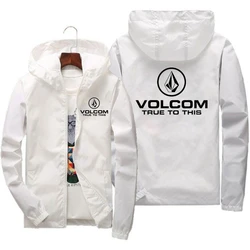 Heren Volcom Lente Herfst Outdoor Hoge Kwaliteit Heren Zonnebrandjas Sport Berg Capuchon Winddichte Mode Casual Jas