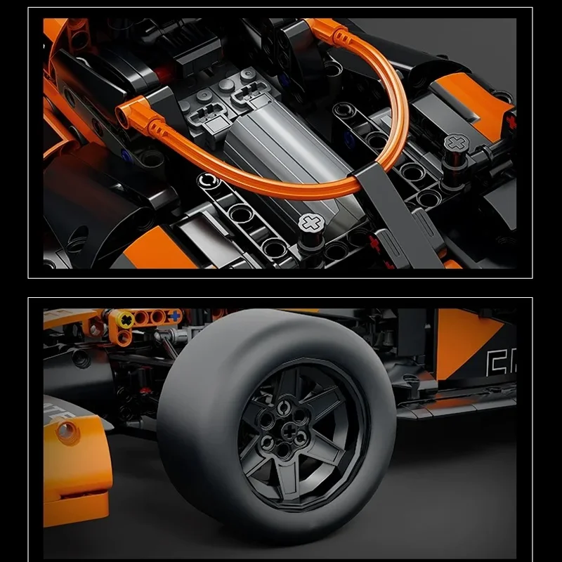 1300 + PZ Nuovo Tecnico FI Racing Performance Velocità Gara Auto Building Blocks Mattoni Compatibile MOC Modello di Veicolo Auto Ragazzo Giocattoli Regalo