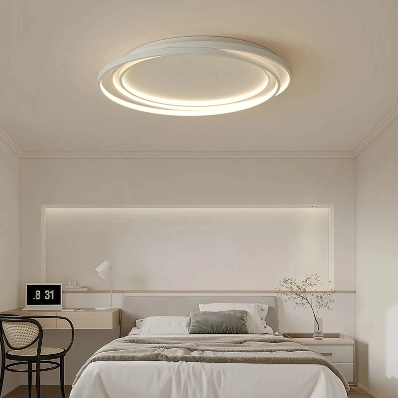 

Modern Bedroom Ceiling Light Home Decor Creative Living Room Lamps Lustre Nordic Minimalist Circular Study Led Lighting Fixture