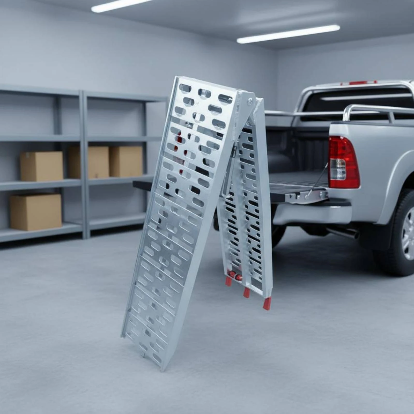 ATV Loading Ramp Two-Panel Motorcycle Loading Ramp Protective Caps Caps Portable