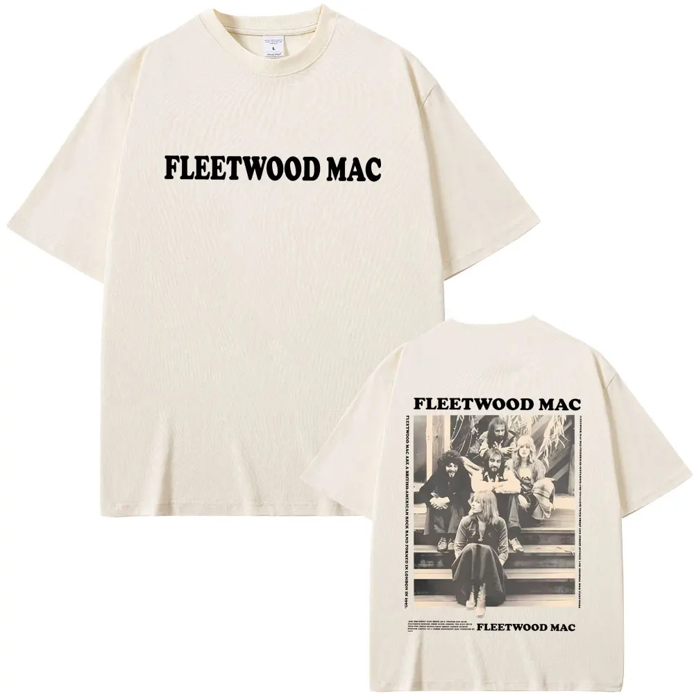 

Rock Band Fleetwood Mac Graphic T-shirt Men Women Casual Cotton Vintage T-shirts Gothic Oversized T Shirts Classic Streetwear