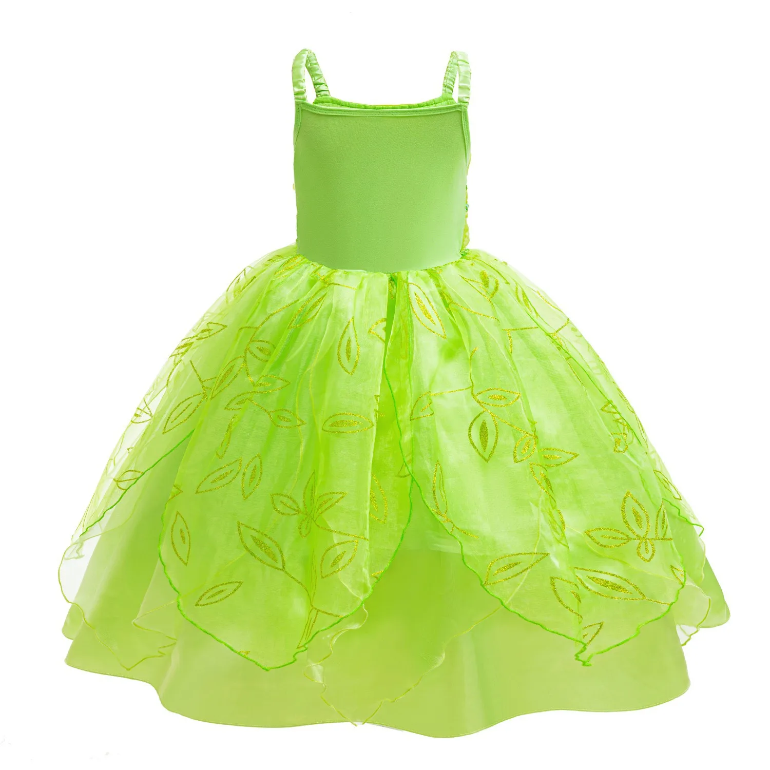 Tinker Bell Costume for Girls Fairy Dress with Wing Flower Crown Wand Set  for Halloween Cosplay Party Green Fairy outfit - AliExpress 1501