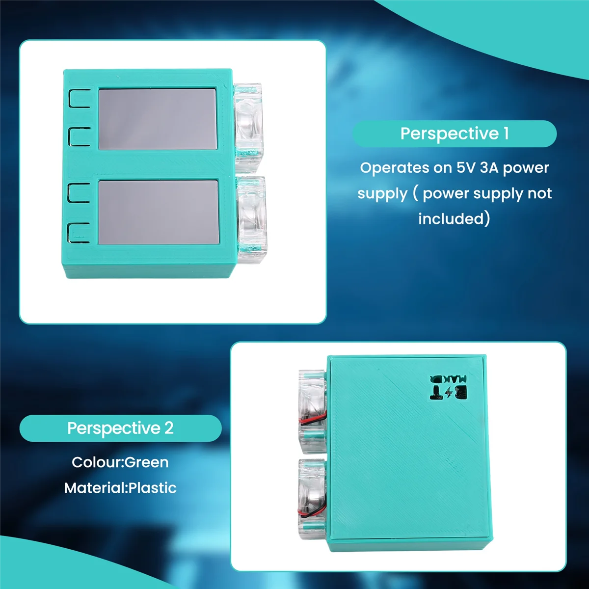 Für NerdMiner V2 Miner 78KH/Sx2 Dual Screen BTC Solo Lottery Miner Bitcoin Nerd Miner Lottery Miner mit leuchtendem Lüfter,B