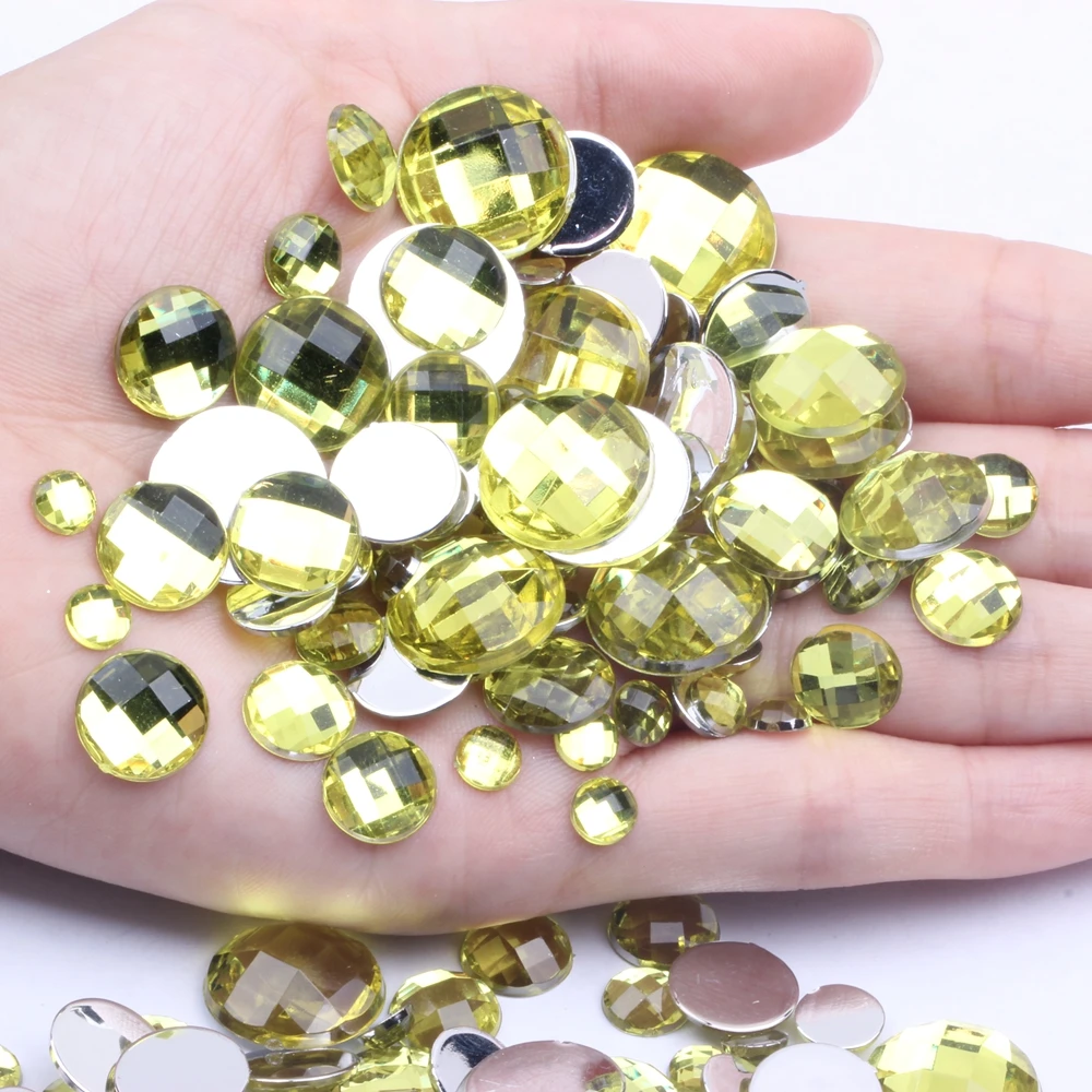 

New Style Acrylic Rhinestones Round Earth Facets 6mm 5000pcs Many Colors Flatback Glue Beads DIY Phone Cases Nail Art Decoration