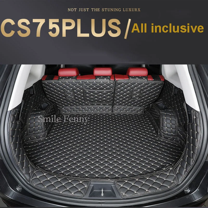 

For Changan CS75 PLUS 2020 2021 2022 Leather Styling Car Trunk Mats Cover Anti-Dirty Protection Floor Carpet Cushion Accessories