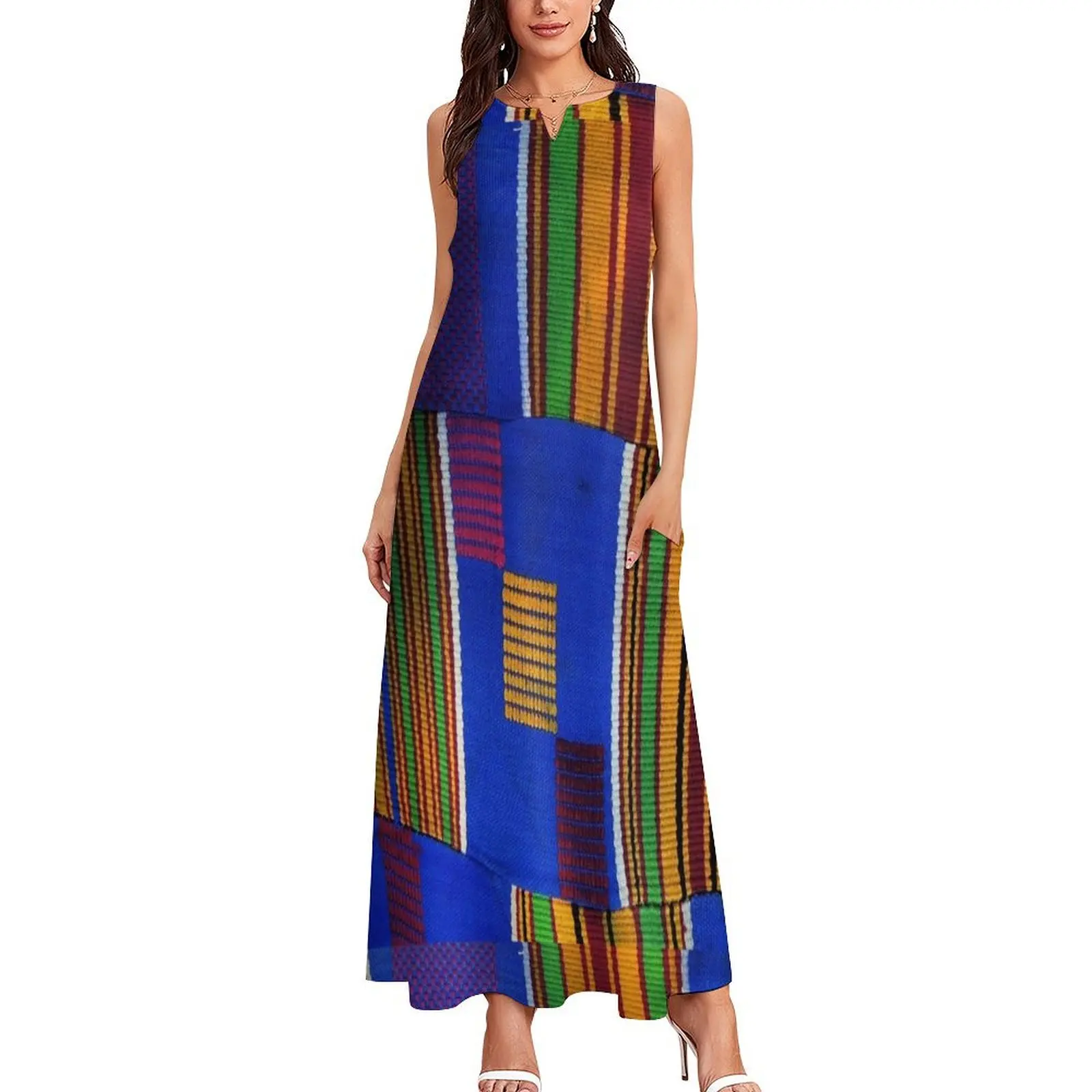 Kente Cloth Ghana West African Print Long Dress dress Prom gown Party dresses for women summer dress woman 2025 trendy