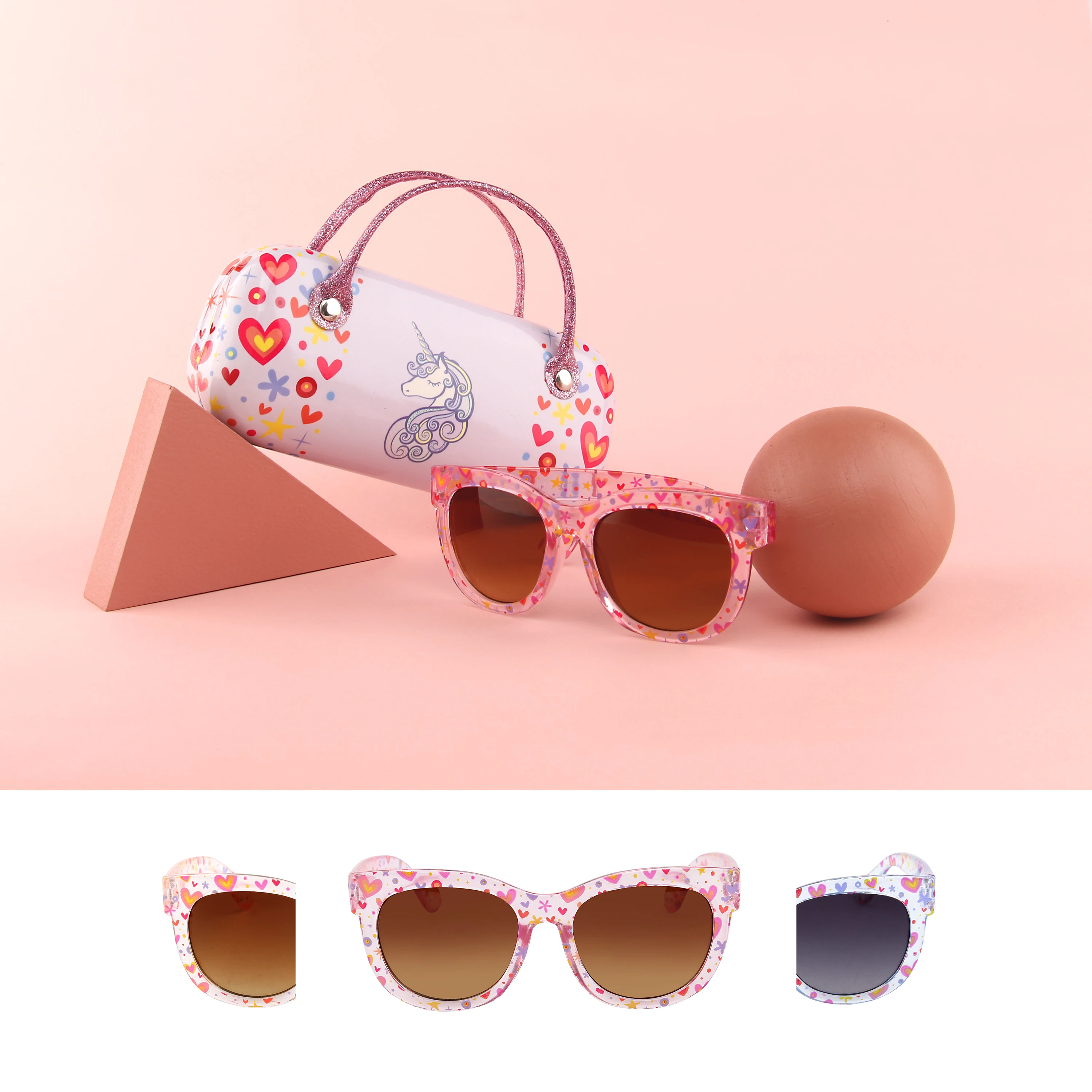 Kenbo Square Cute Kids Sunglasses  For Girls Boy Toddler Lovely Baby Colorful Rectange Sun Glasses Children With Case
