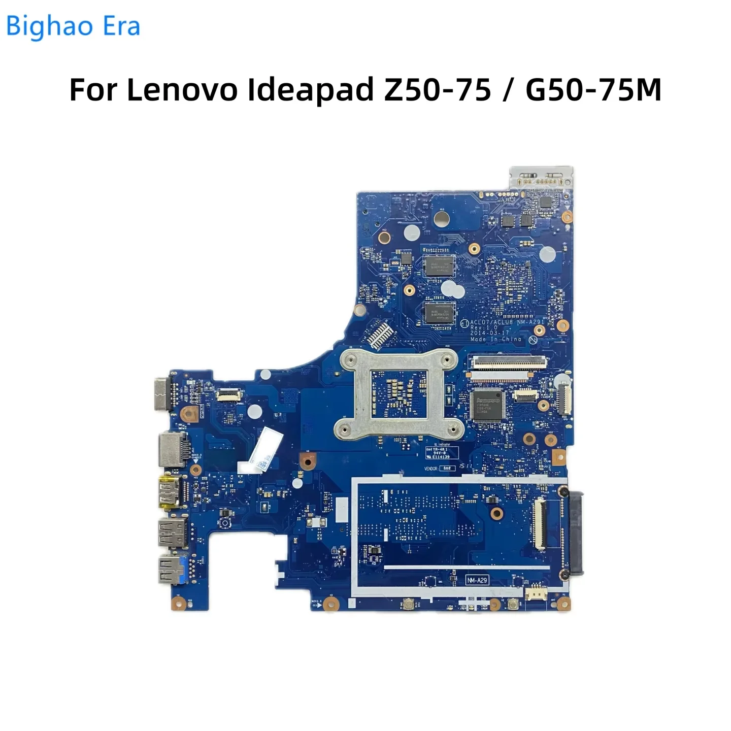 NM-A291 For Lenovo G50-75M Z50-75 Laptop Motherboard With A10-7300 FX-7500 CPU R6-M255DX 2GB-GPU Fru:5B20F66787 100% Test OK