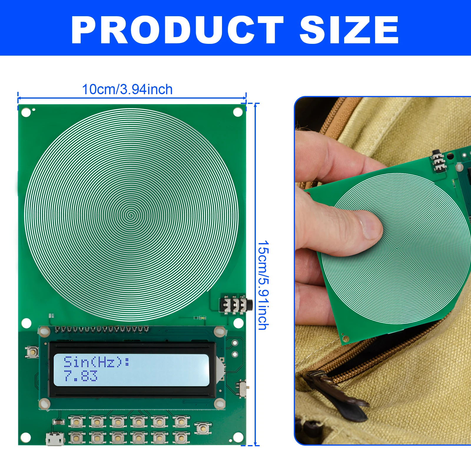 رقاقة محمولة مولد موجة شومان سهل التشغيل تعديل تردد جيبي نقي مولد إشارة دقيقة #6