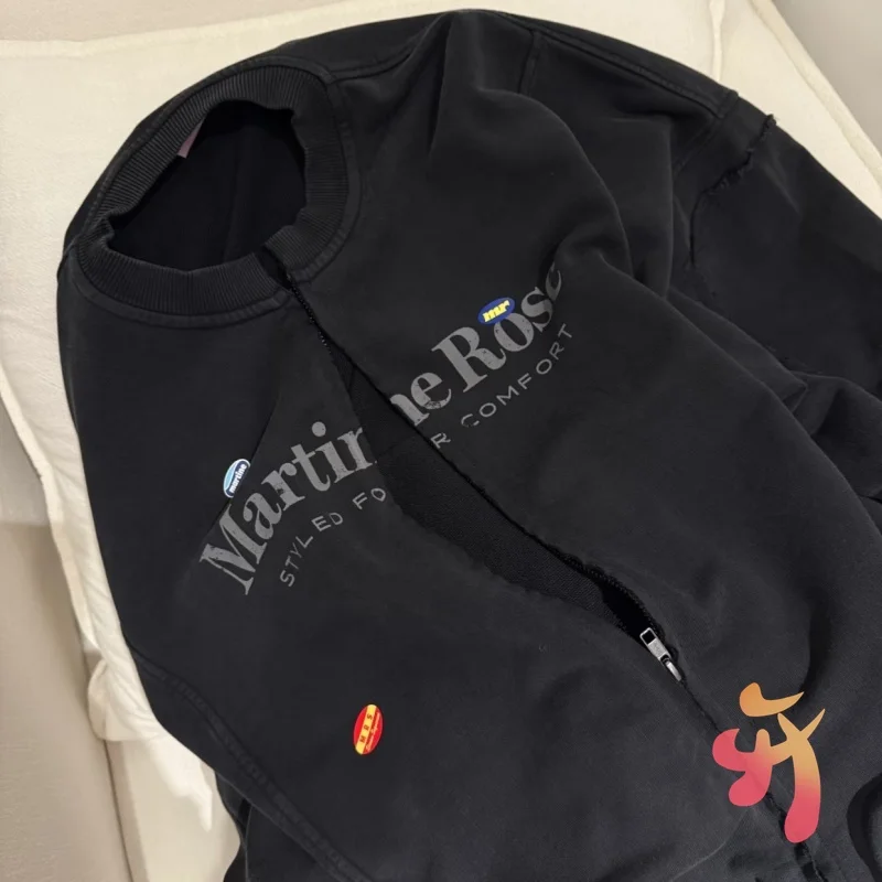 

Американские уличные ретро стираные черные куртки с розами Мартина, граффити, выцветшие буквы, логотип, лоскутные толстовки на молнии, мужские и женские пальто