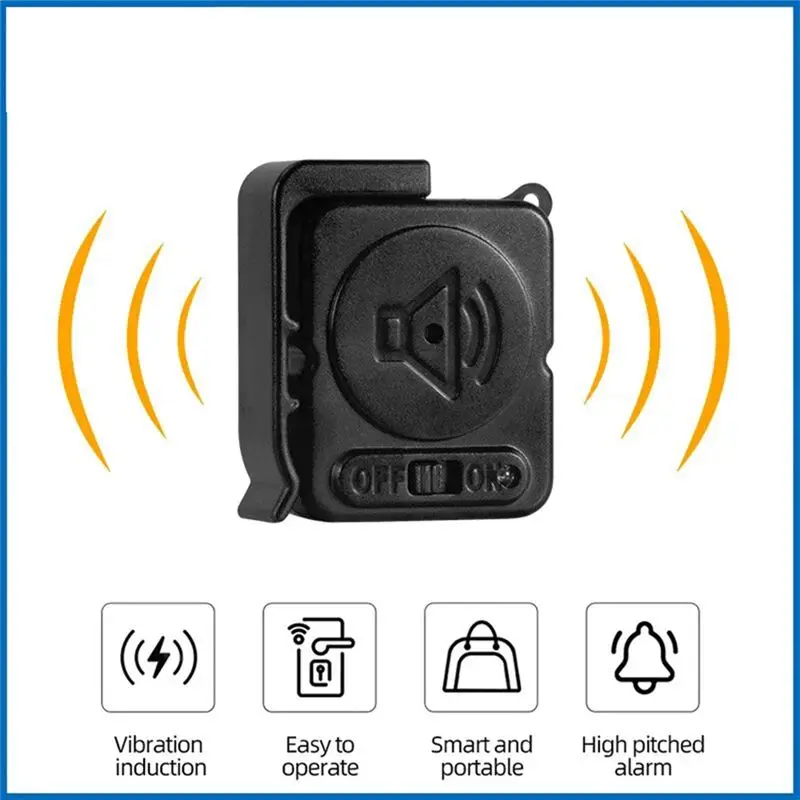 FULL-Vibration Alarm Sensors 120Db Ultra-Slim Detector Burglar Alarm For Home Window Door Bike Bag Security