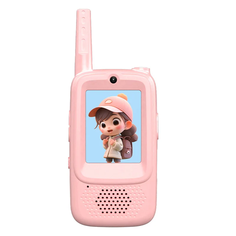 Mini câmera inteligente crianças vídeo walkie talkie recarregável interfone caminhadas ao ar livre walky talky presente do miúdo dos desenhos animados jogos bonitos