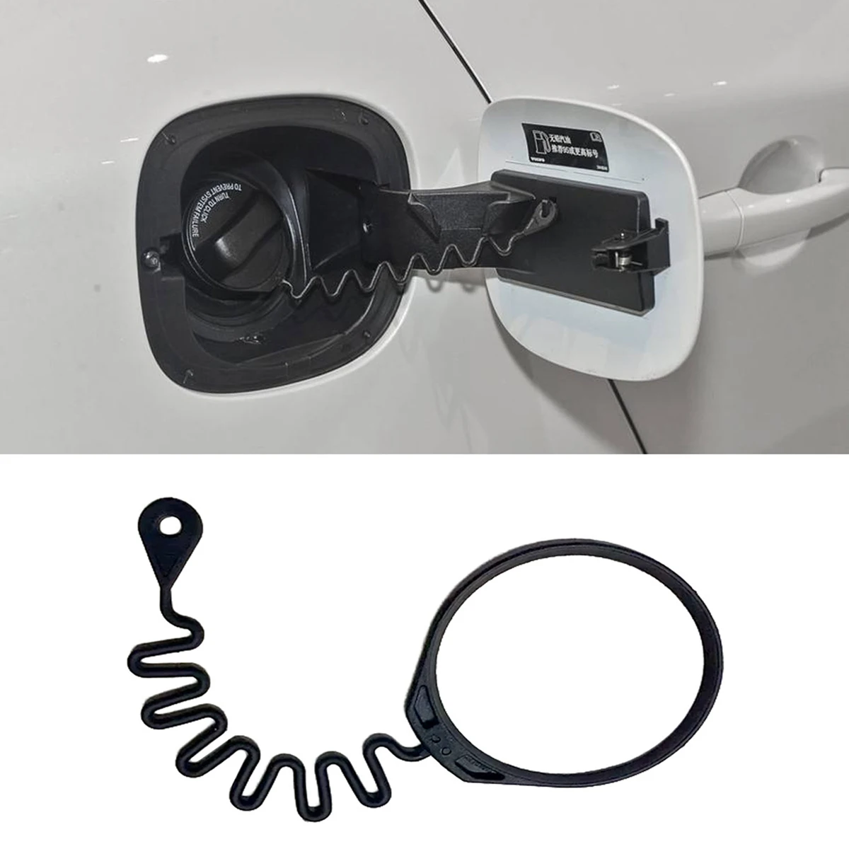 1 PCS Fuel Tank Cover Cable Gas Oil Tank Cap Rope 31261589 Black For Volvo Petrol C70 S40 S60 S70 S80 S90 V40 V70 V90 XC70