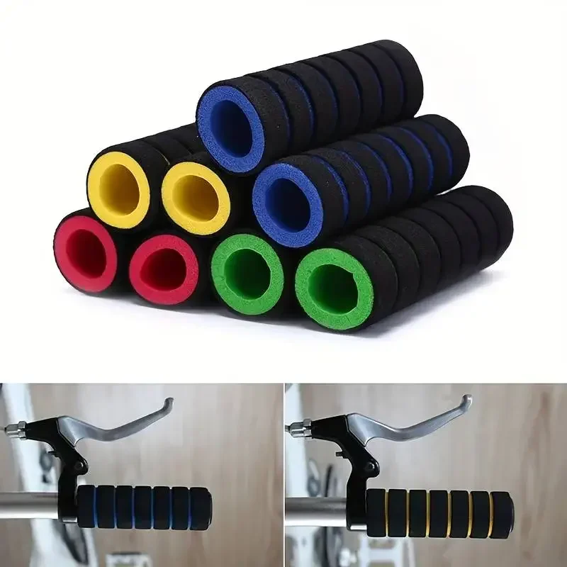 4PCS/SET Bicycle and motorcycle handlebar foam sponge grip cover universal anti-slip soft handlebar modification accessories