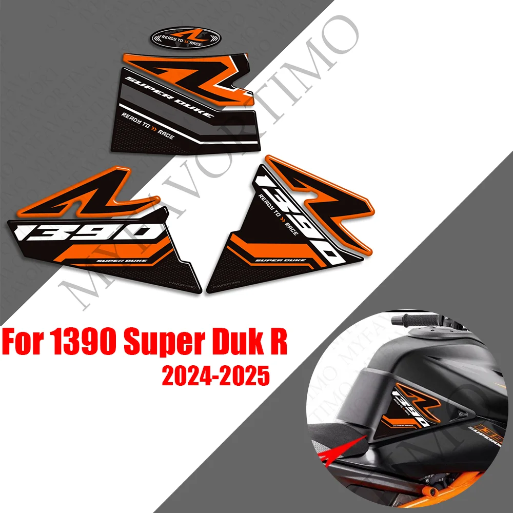 

For 1390 Super Duk R EVO Motorcycle Fuel Tank Pad Sticker Moto Epoxy resin moto Decals accessories 2024 2025