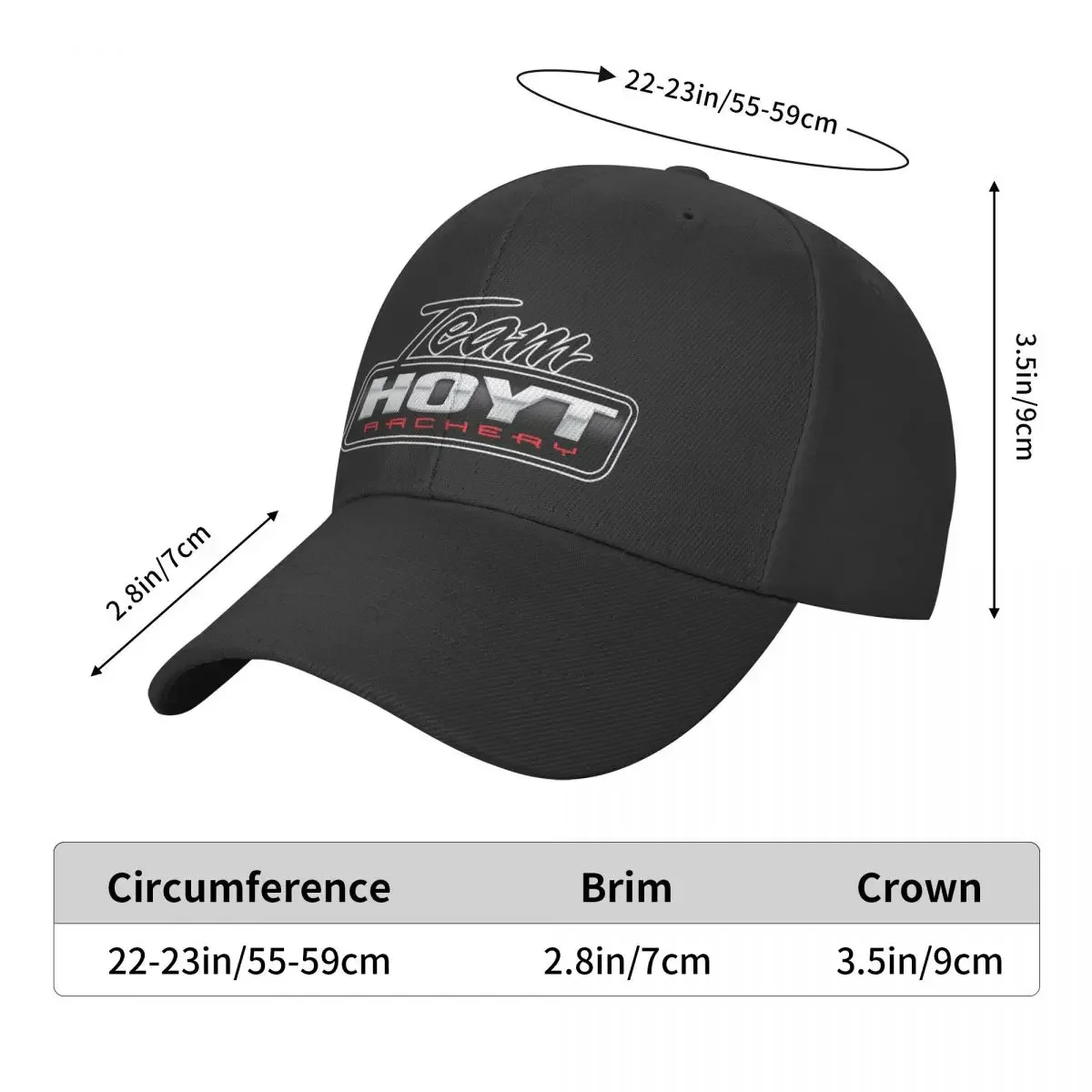 HOYT Archery Baseball Cap For Men Adjustable Hat Fashion Casual Cap Truck Driver Hat