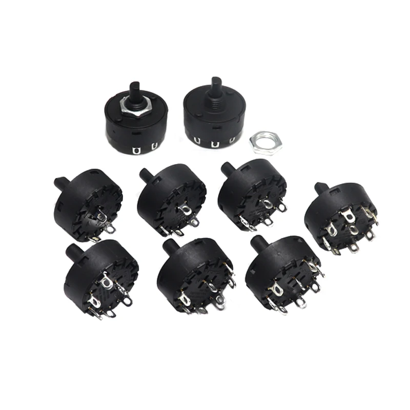 【2PCS】 Temperature Resistant Rotary Gear Switch 2 3 4 5 6 Band Knob Switch Of Juicer Mixer