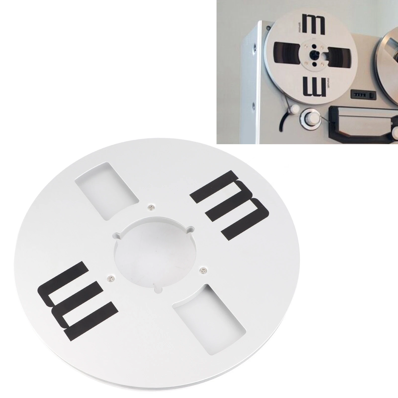 بكرة تناول شريط الصوت 1/4 10.5 بوصة بكرة شريط فارغة تحسين جودة الصوت سبائك الألومنيوم 4 ثقوب لأشرطة 1/4 بوصة #4