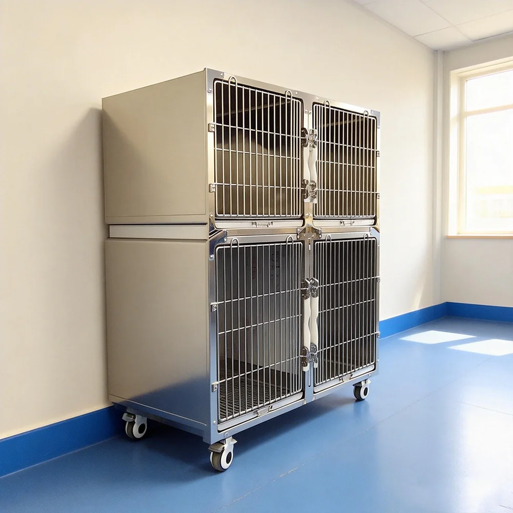 Stainless Steel Dog Cage Extra Large Size For Breeding Facility Veterinary Hospital Equipment