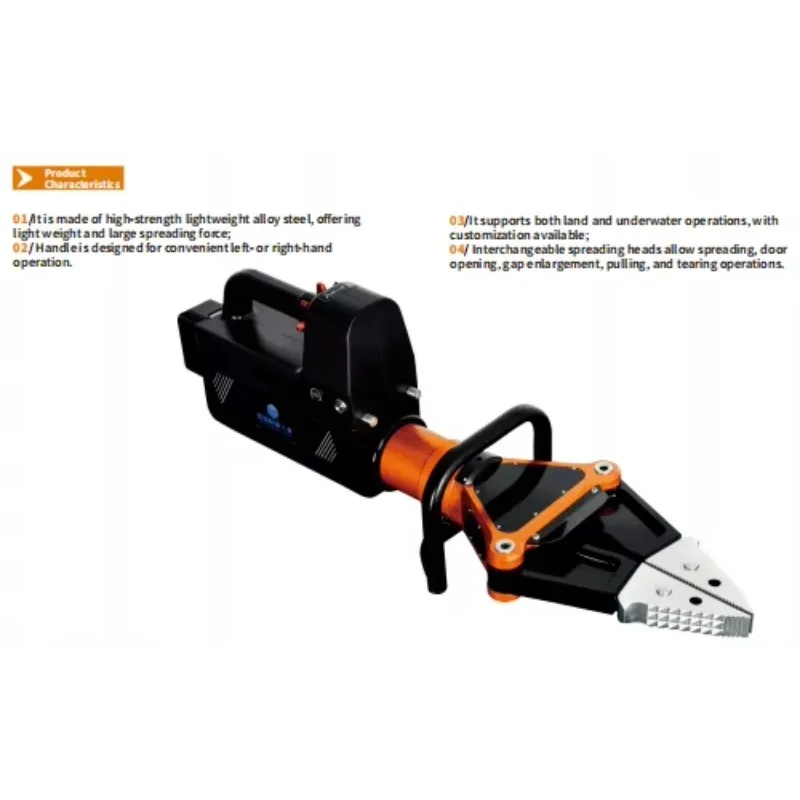 Electric Spreader for Rescue Operations in Traffic Accidents Disasters Urban Areas High-Strength 740mm Spreading Distance