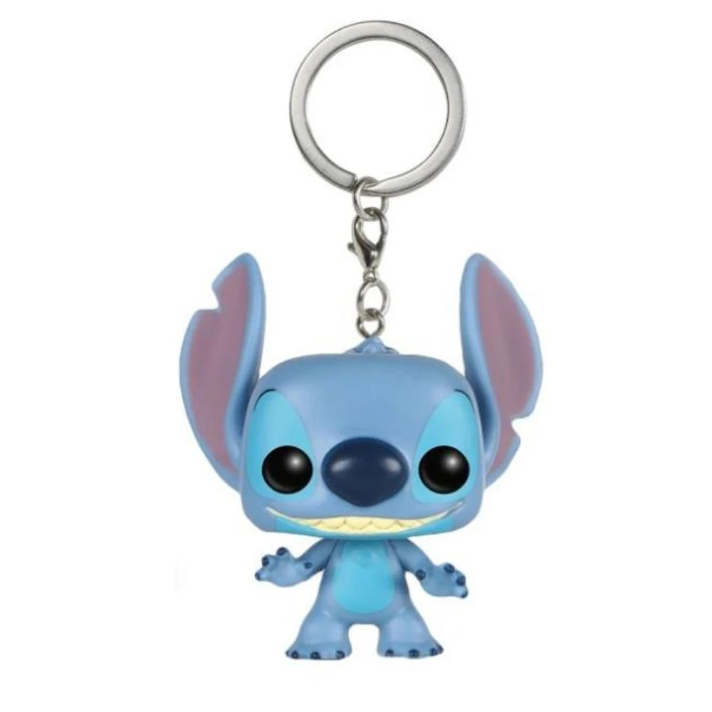 Anime Keychain Cartoon Lilo & Stitch Cute Doll Keyring Ornament Key Chain Car Pendant Kids Gift - view 5