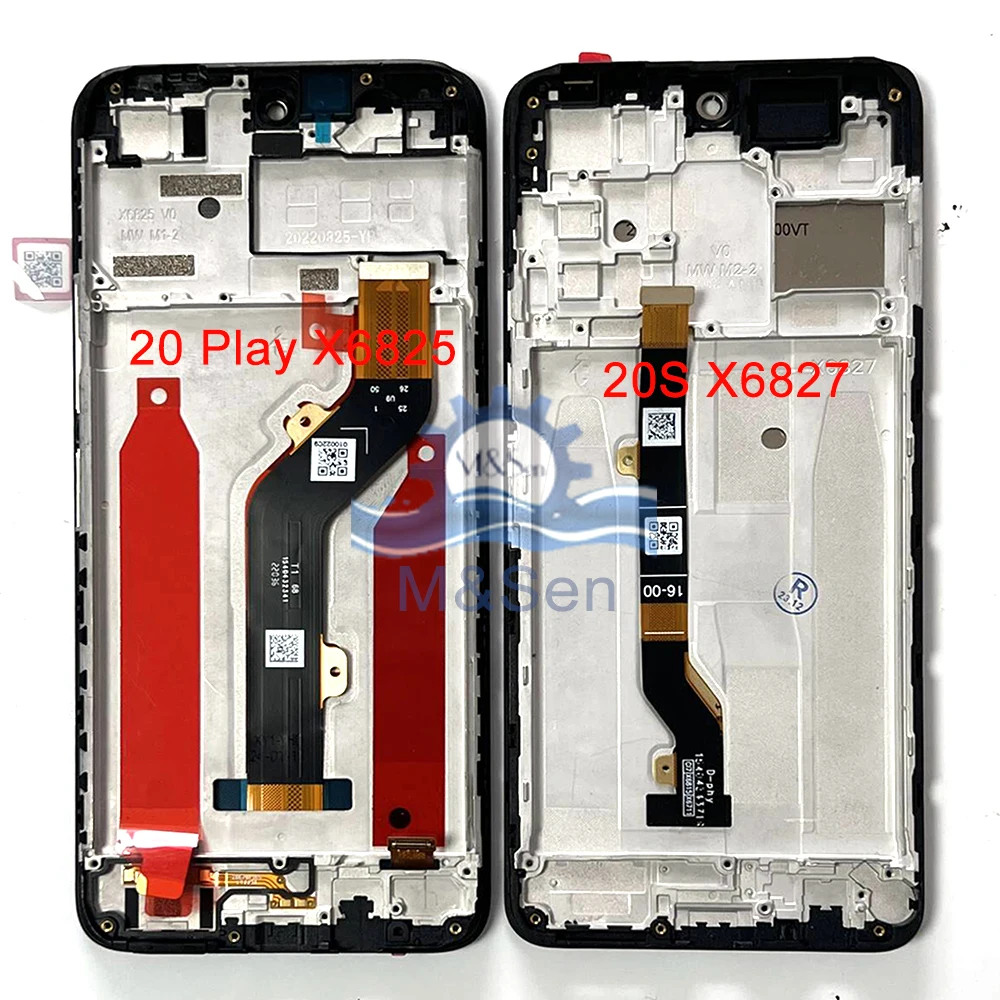 Tested For Infinix Hot 20 5G X666 X6826 LCD 20 Play X6825 Screen Touch Digitizer For Infinix Hot 20S X6827 20i X665C LCD  Frame