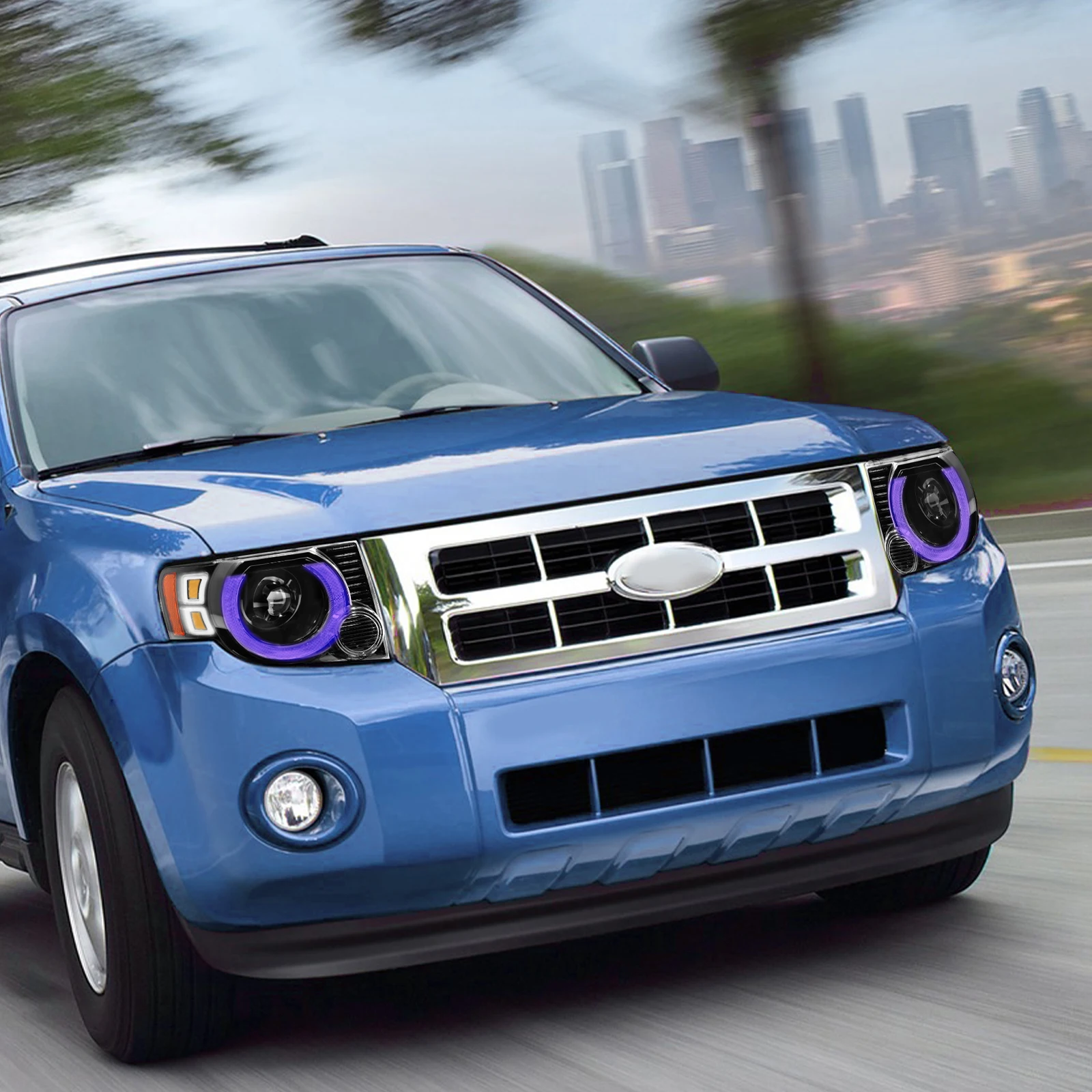 Lampu Depan DRL Desain Baru Grosir Lampu Depan LED Baru Kualitas Tinggi untuk Suku Cadang Mobil Ford Escape 2008-2012