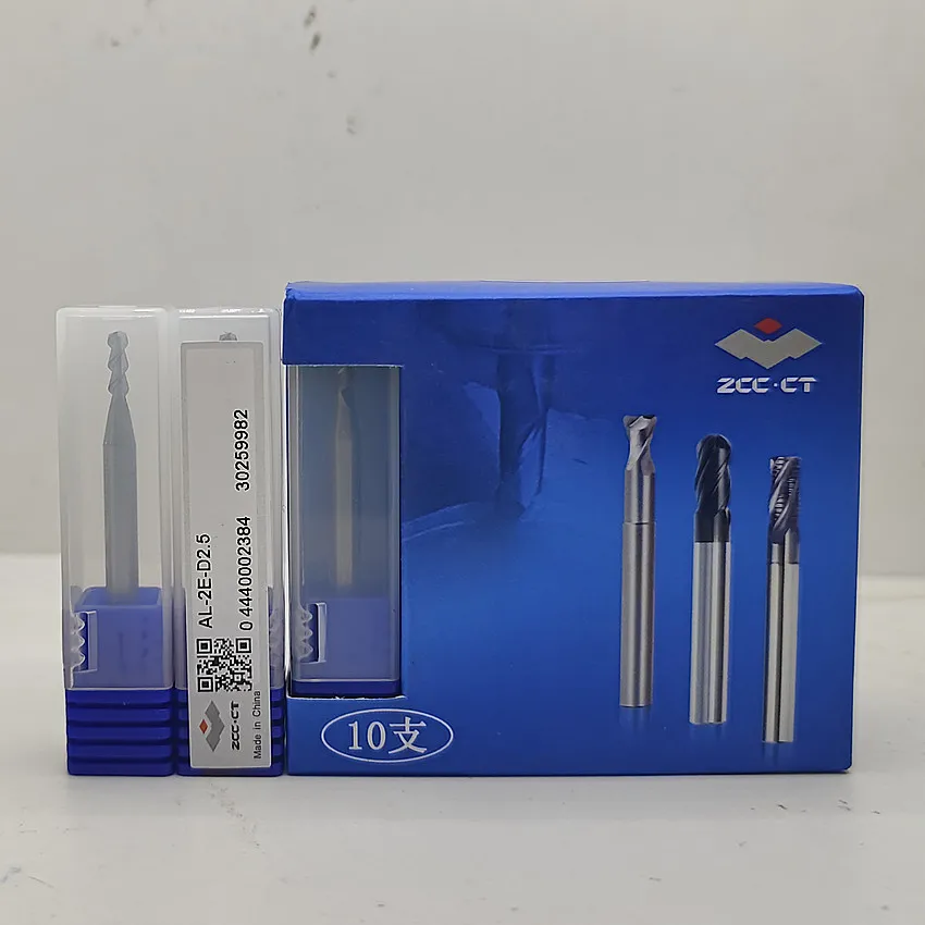 

AL-2E-D2.5 AL-2E ZCC.CT Solid hard alloy tungsten steel end mill AL-2E-D2.5 Double-edged for aluminum Flat End Mills