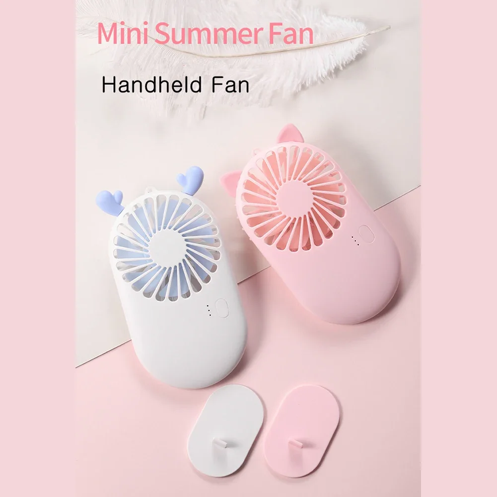 3 Modes Portable Mini Fan Handheld USB Rechargeable Desktop Fans Adjustable Summer Cooler For Outdoor Travel Office