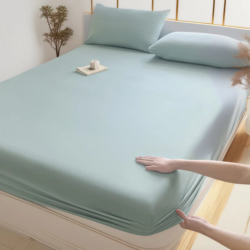 Solid Color Brushed Cotton Sheet Set Bed Skirt Duvet Cover Pillowcase Bedding Wholesale Bulk Home Textile Soft Breathable Queen