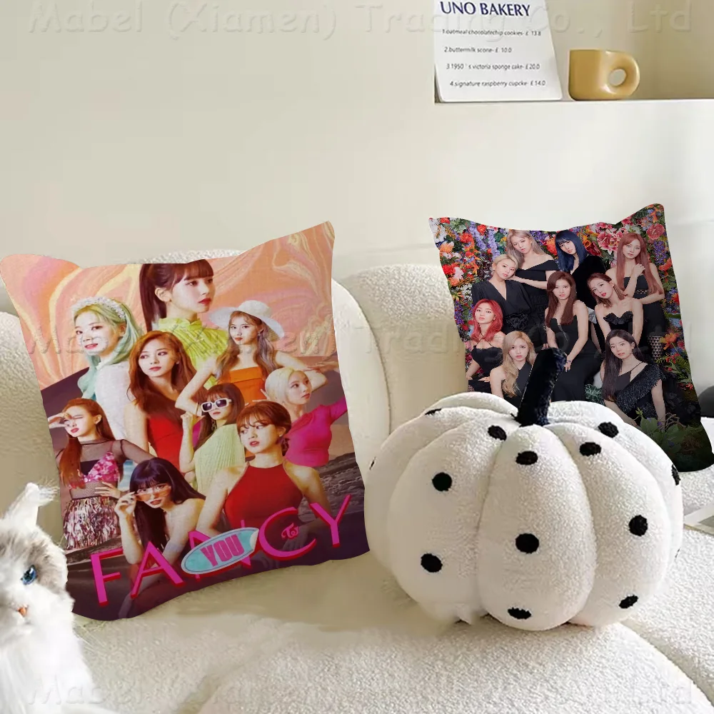 

Twice Kpop Cushion Cover 30x50 Polyester Sofa Cushions Decorative Throw Pillows Home Decoration Pillowcover