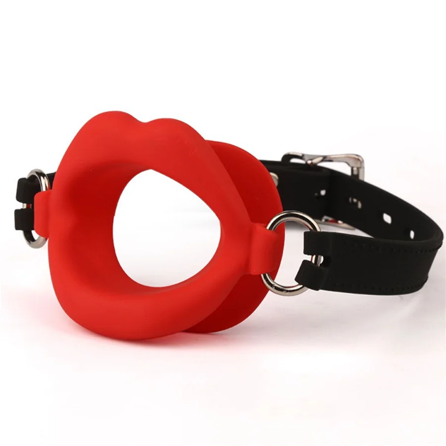 Brinquedos sexuais bdsm bondage restrição lábios forma brinquedos sexuais silicone fixação oral o anel boca plug aberto mordaça brinquedos para casais sex shop