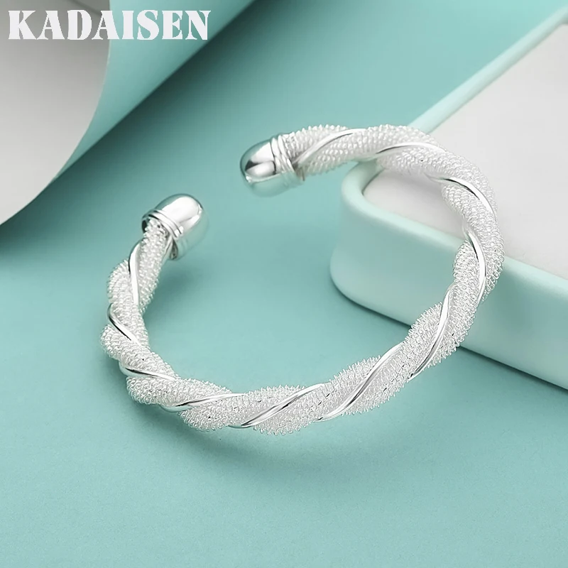 

Подарок на День святого Валентина и Рождество: Модный браслет из стерлингового серебра 925 пробы с сетчатым дизайном, оптовая цена от производителя.