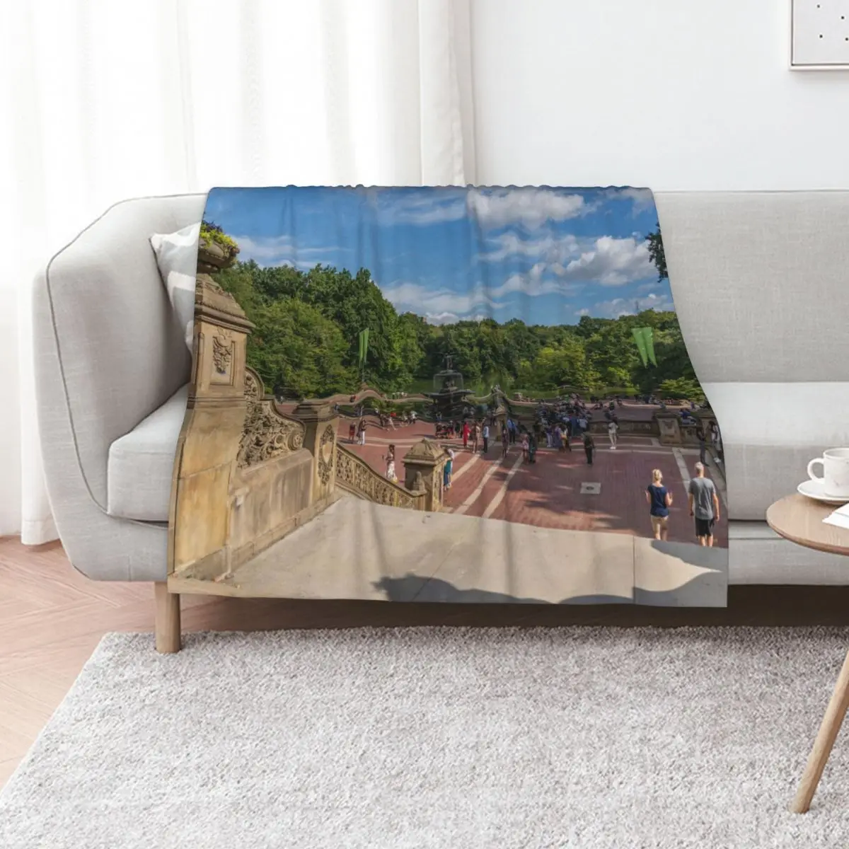 Day at Bethesda Terrace Throw Blanket warm winter Sofa For Sofa Thin christmas gifts blankets and throws Sleeping Bag Blankets