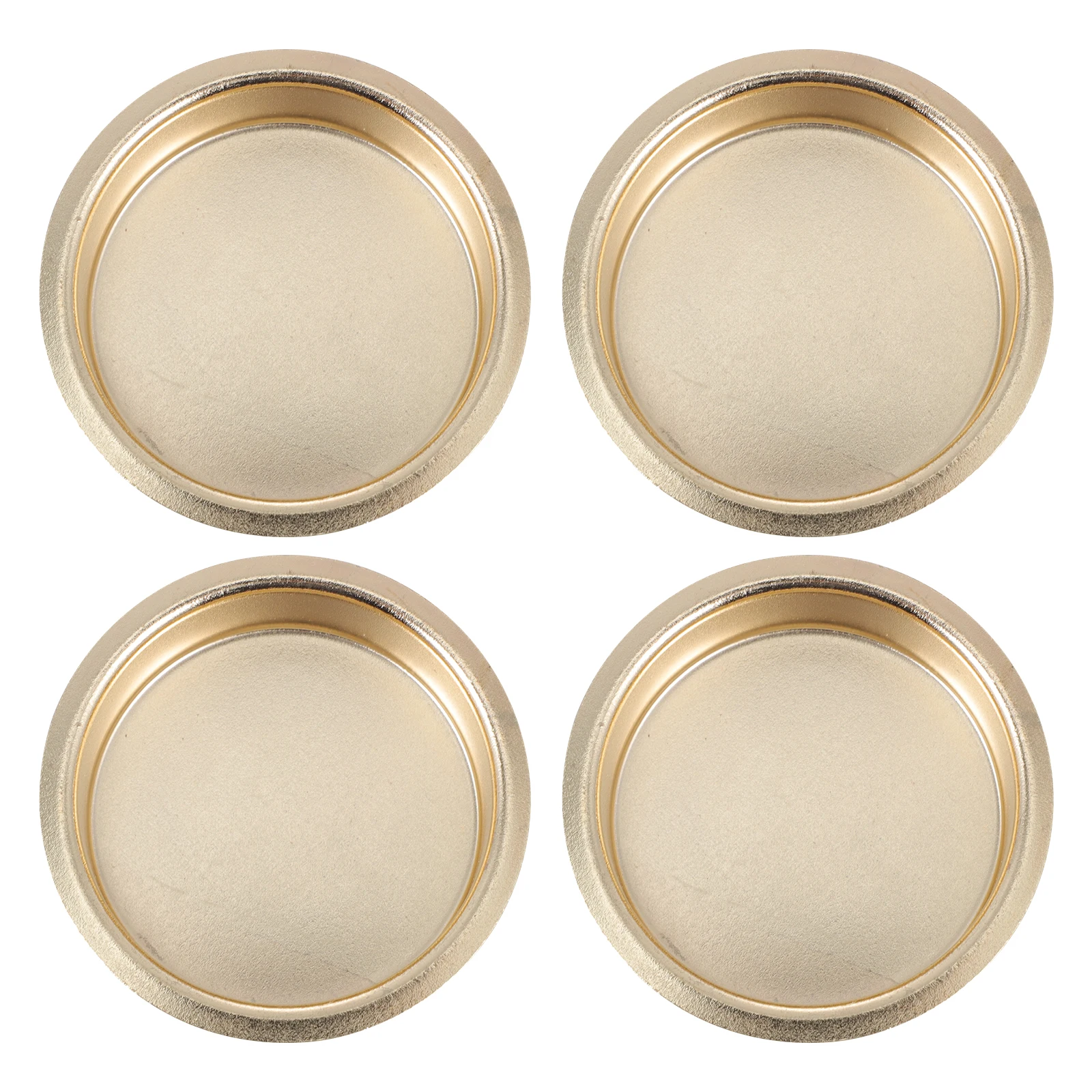 

4 Pcs Metal Cups 41x17x0.5MM Random Color Smooth Bottom Candlesticks Halloween Home Decor Safe Container