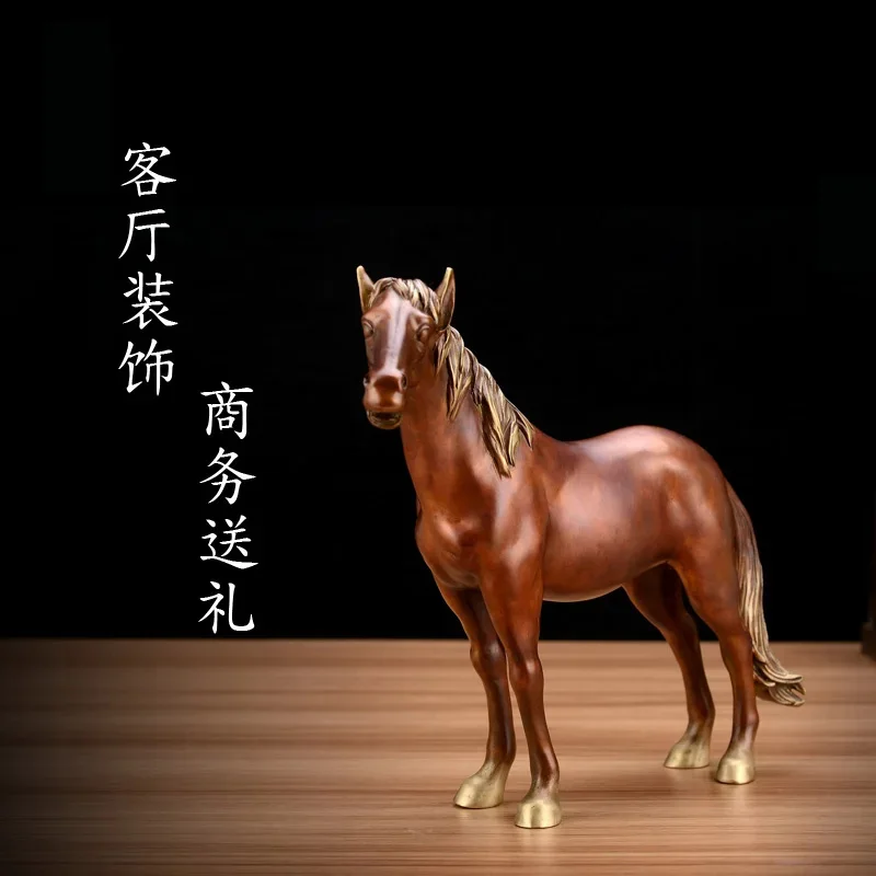 HOT SALE TOP COOL -home LIVING ROOM OFFICE ART Decor LARGE success RETRO HORSE ART FENG SHUI bronze statue sculpture Ornament