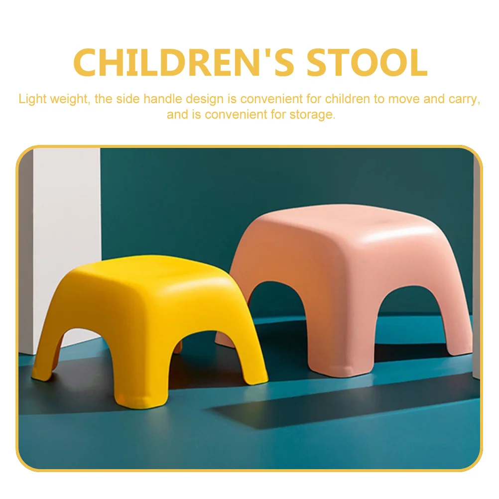 Children Step Stool Thickened Anti- Stackable Plastic Stool Lightweight Small Footstool for Indoor Outdoor Use