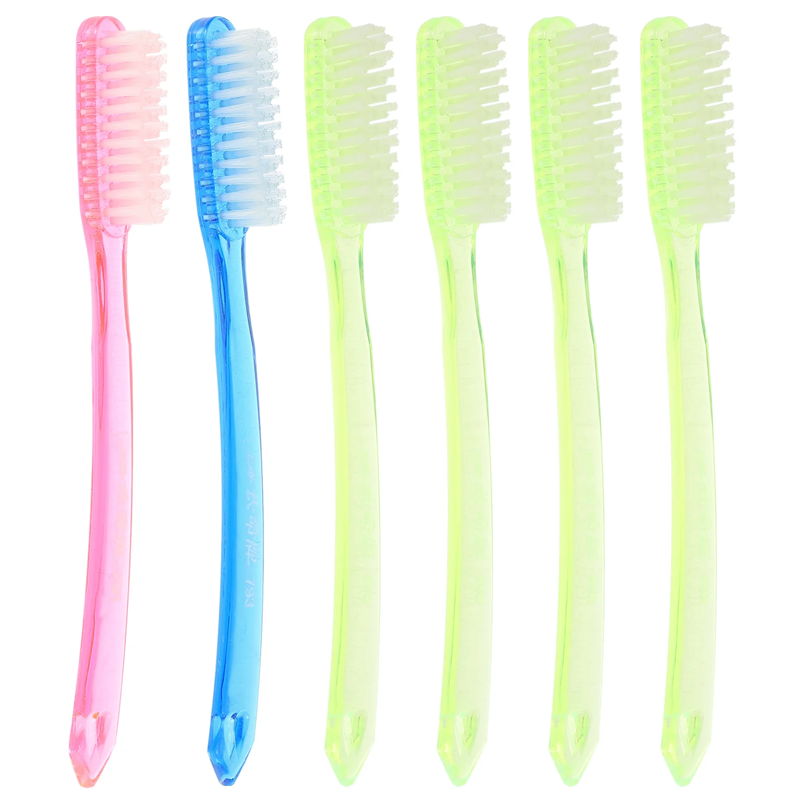 

6 Pcs Gum Super Hard Toothbrush Adults Cleaning Travel Soft Bristle Toothbrushes