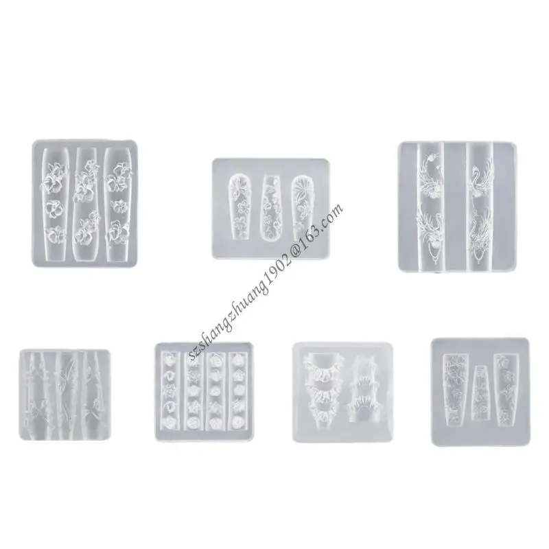 

Q6RB Многофункциональный арт -арт Силиконовый плесень для -дизайнов бабочка цветочная луна