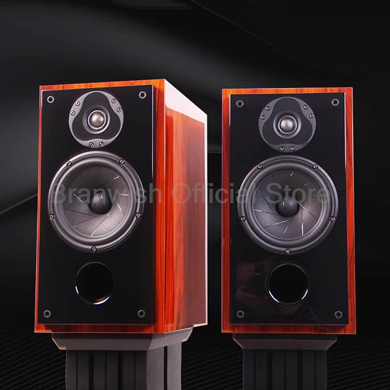 

120W*2 Power Speaker 6.5 Inch Subwoofer Speaker Passive Bookshelf HiFi Speaker Two-Way Surround Sound Desktop Speaker Sound Box