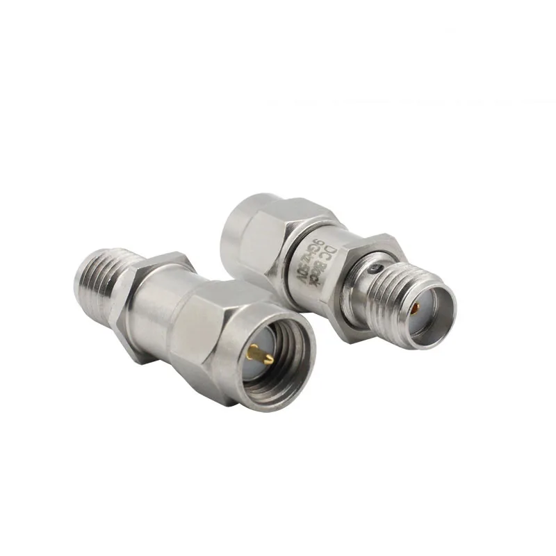 SMA DC isolator SMA straight isolator DC-BLOCK DC-9G stainless steel SMA male to female isolator