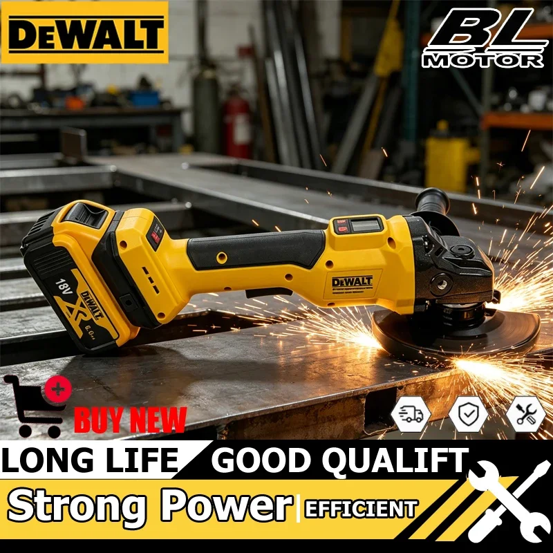 

DEWALT 125MM Brushless Electric Angle Grinder Digital Display Metal/Wood Polishing Grindind for 18V 20V Battery Electric Tools