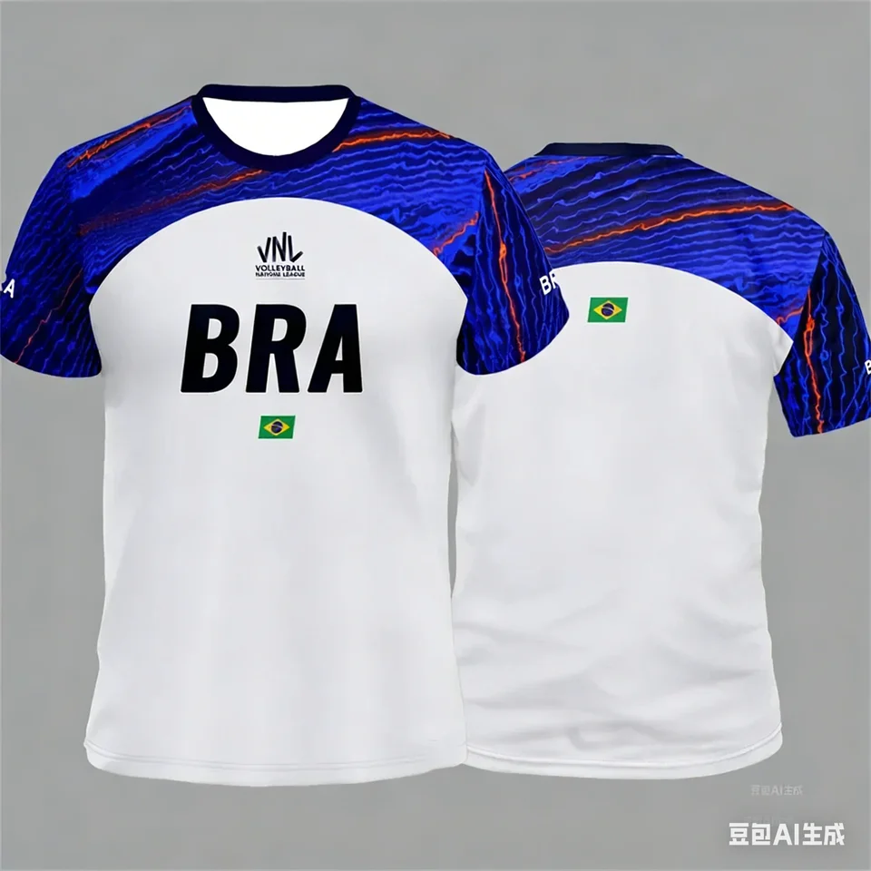 Brazil National Volleyball Team VNL Jersey T-Shirt for Men Women