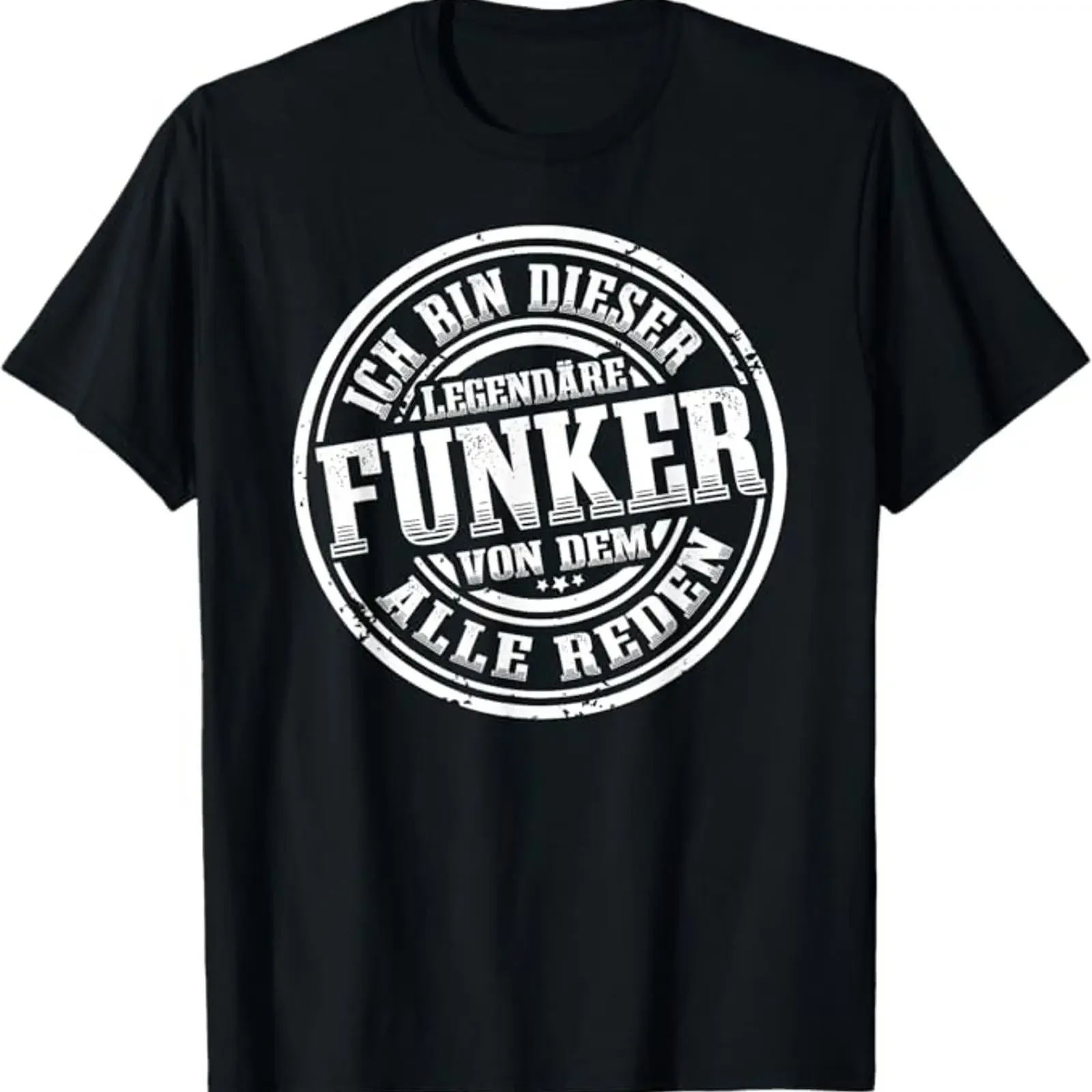 Men's Funker Legend Amateur Radio Sparks T Shirt vintage Washed Casual Breathable Top For Everyday Wear Slightly Stylish