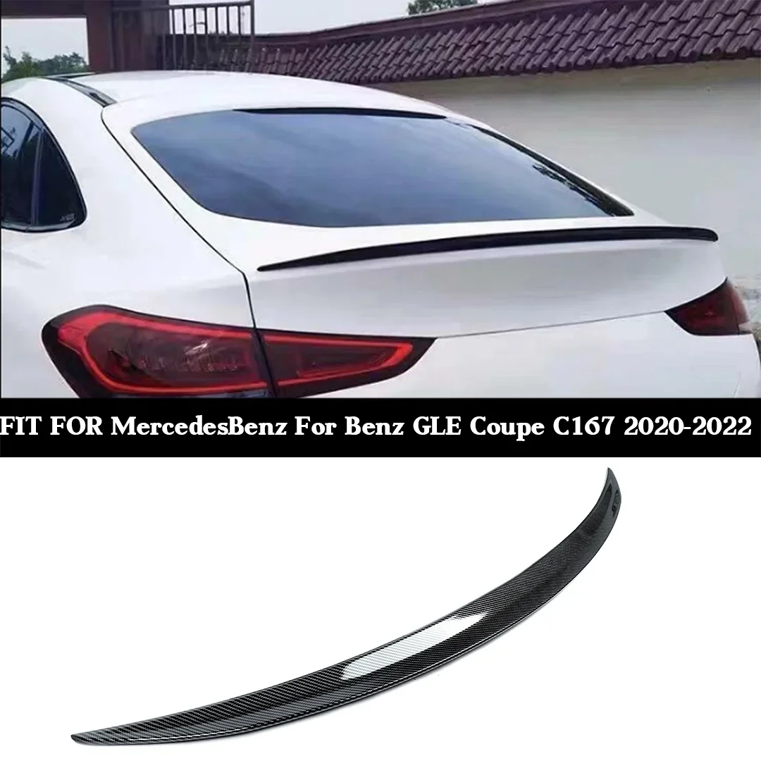 

For Mercedes-Benz GLE Coupe C167 2020-2022 Rear Trunk Spoiler Lip, AMG Style Carbon Look for GLE350 GLE450 GLE53, Magic Kit