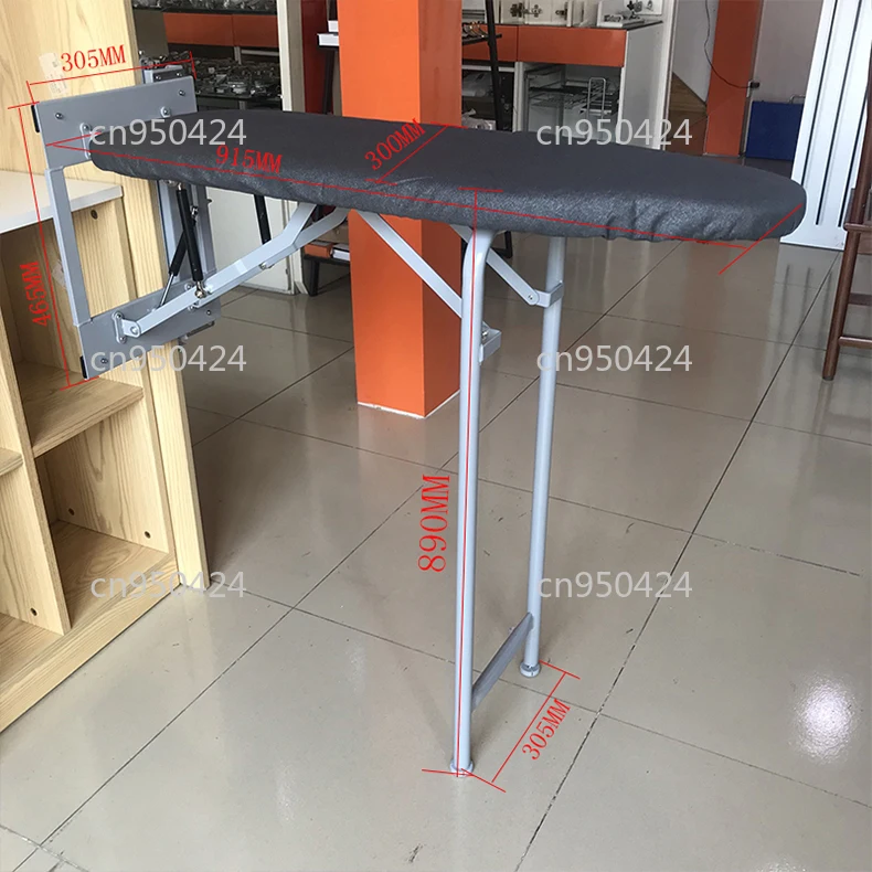 Tábua de passar roupa escondida Tábua de passar roupa dobrável montada na parede com amortecimento de rotação de 180 graus